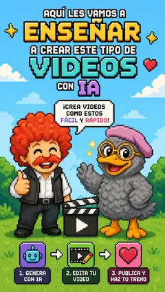 El Profesor Rossa y Guru Guru en pixel art: Aquí les vamos a enseñar a crear este tipo de videos con IA